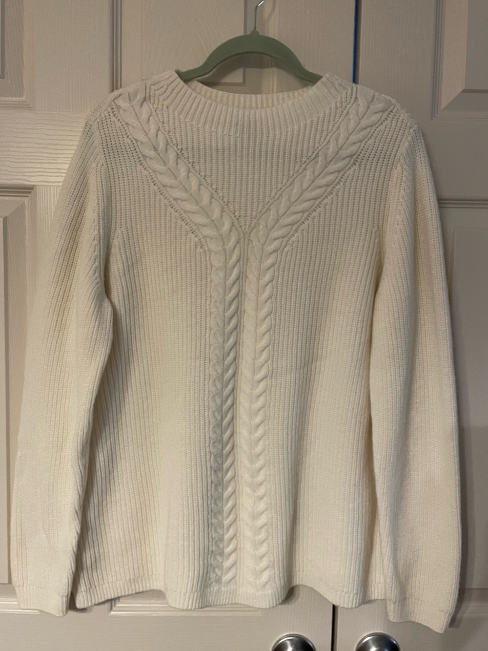Talbots, Lambswool Blend, Sweater, Cream, Soft, Stretch, Very Nice, XLP